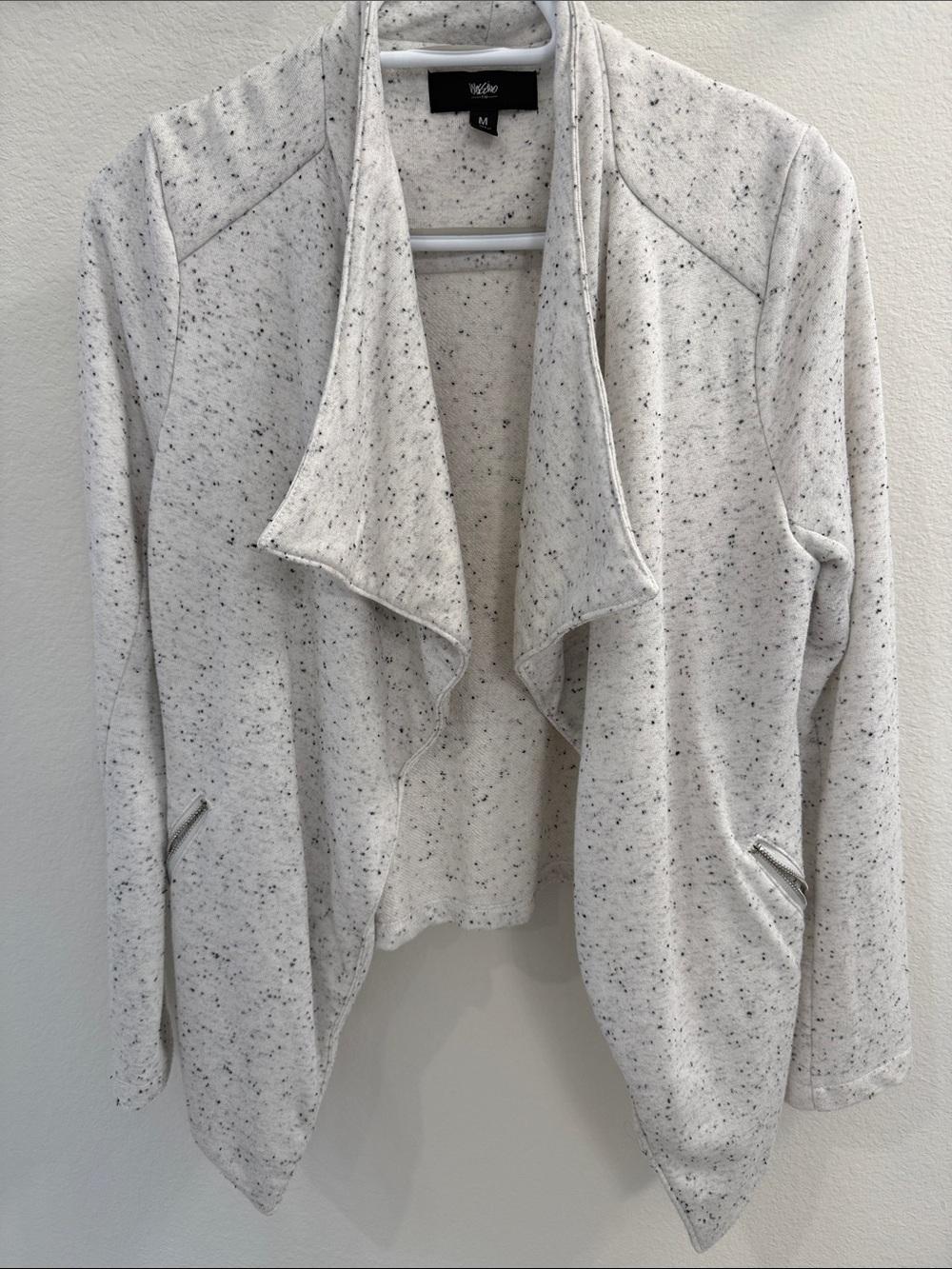 Mossimo Supply Co. Cream Speckled Open-Front Blazer Jacket
